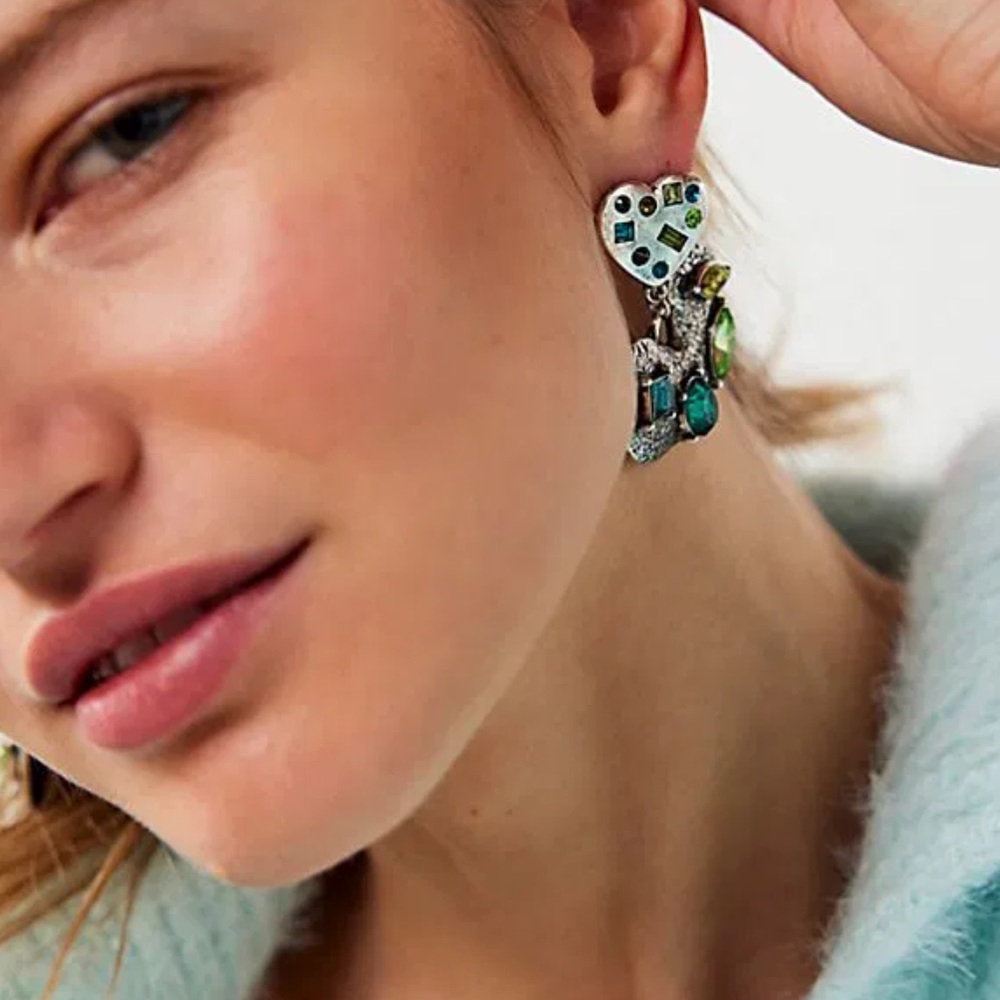 Free People Multicolor Heart Earrings - Picture 2 of 8